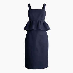 J.Crew Navy Blue Peplum Evening Cocktail Dress